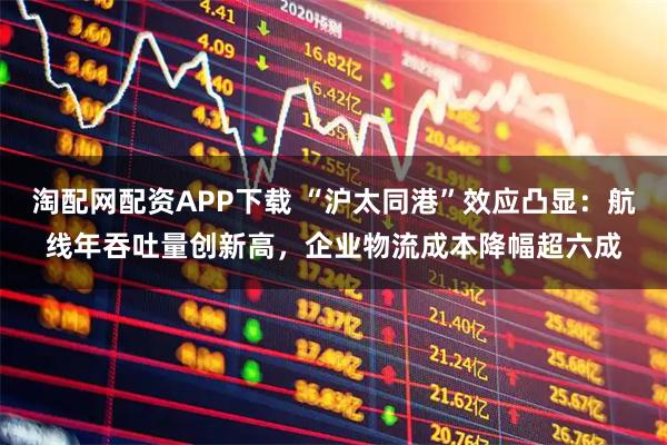 淘配网配资APP下载 “沪太同港”效应凸显：航线年吞吐量创新高，企业物流成本降幅超六成